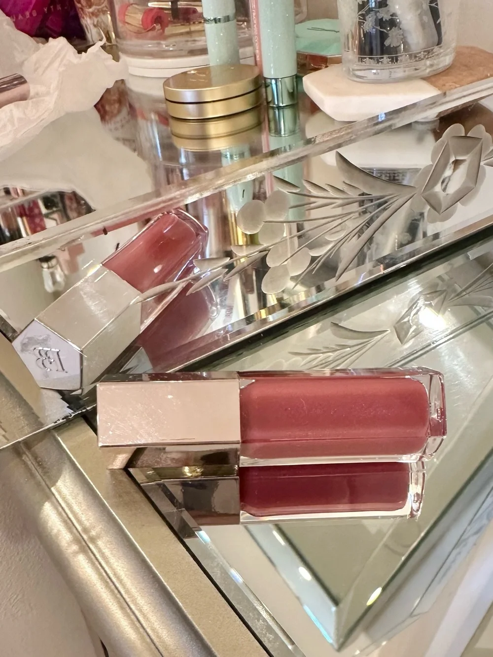 New Fenty Icon Velvet Liquid Lipstick & Lip Gloss “Riri”